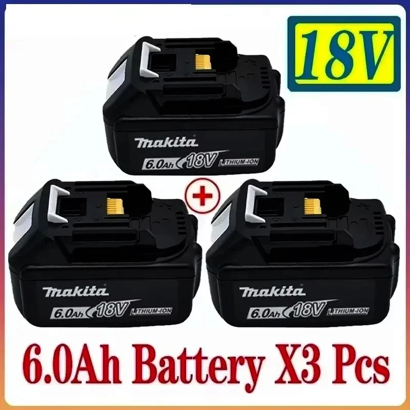 

100% original Makita 18V 6.0Ah Rechargeable Battery For Makita BL1830 BL1830B BL1840 BL1840B BL1850 Power Tools Battery