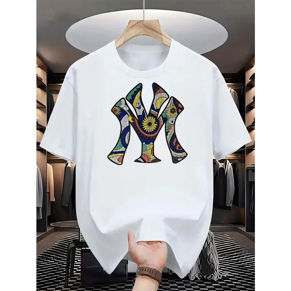 Herren Grafik-T-Shirts - Lässige Rundhals-Kurzarm-Shirts Sommer-Essentials Modische Drucke Bequeme Kleidung Modern