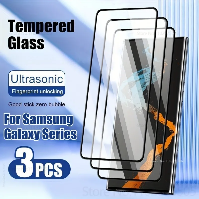 

3Pcs Tempered Glass for Samsung Galaxy S21/S22 Ultra S20FE Protective Film S24/S25 Ultra S23 Plus S10Plus Phone Screen Protector