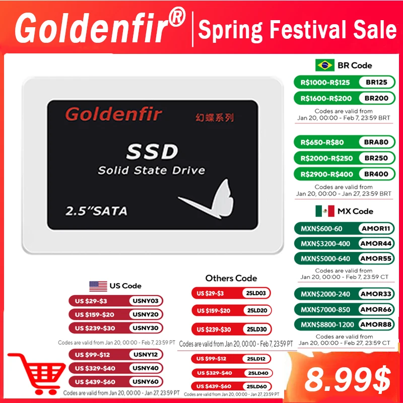 Goldenfir Internal newest SSD 60GB 120GB 240GB  Drive Disk SSD 480gb for PC OEM  logo serial number