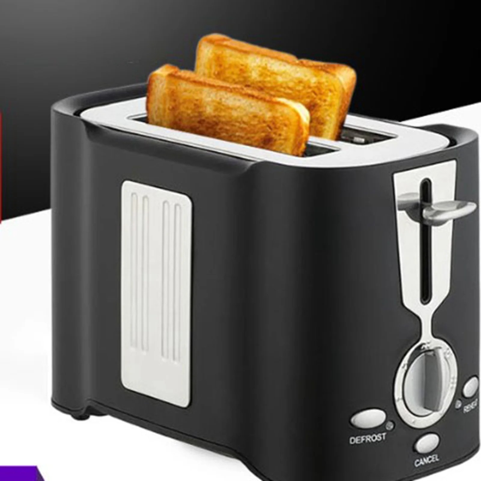 2 Toaster, Toaster, multifunktionaler 2-Toaster aus Legierung mit abnehmbarem Tablett für Frühstück, 800 W, multifunktionaler Toaster