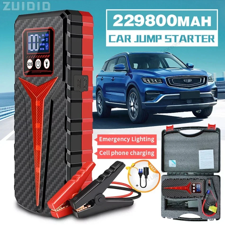 

298000mAh Car Jump Starter Device 8000A Auto Battery Charger Emergency Portable Power Bank Booster 12V Gasoline Diesel Vehicles