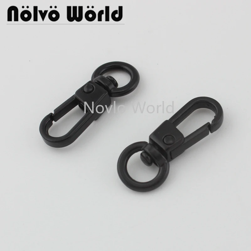 

20-100pcs Matte black 32X8mm 3/8 Inch Black small clasp clips for keychain,3/8" tote purse chain hook