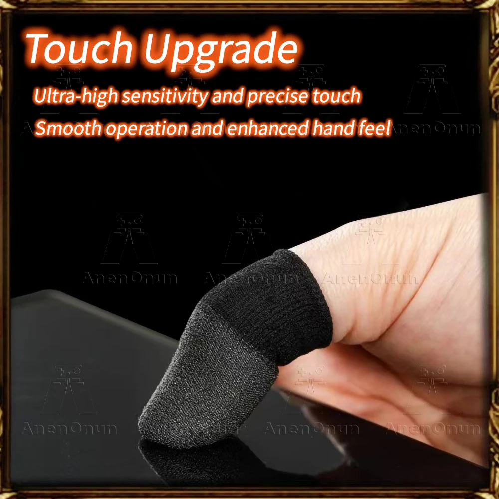 Mobile Gaming Finger Sleeves Precision Touch Highly Responsive Skin-Friendly Premium Silver Fiber Touchscreen Fingertip Gloves