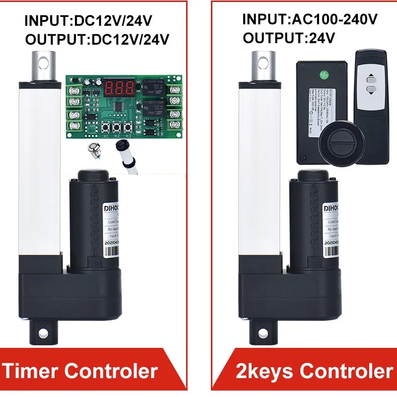 500mm Stroke Electric Linear Actuator Body Motion Sensor RF Motor Controller 1500N Remote Control DC 12V 24V Swing Gate Opener