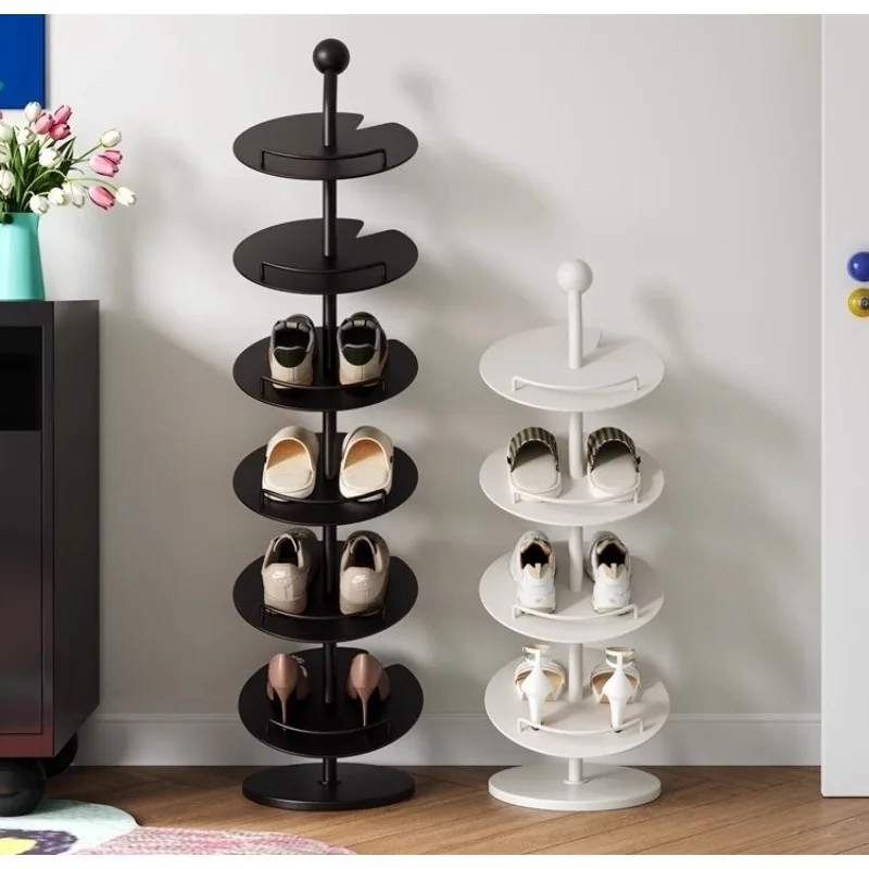 Shoe rack multi-layer household door, small and narrow entrance door, simple indoor creative dopamine storage cabinet