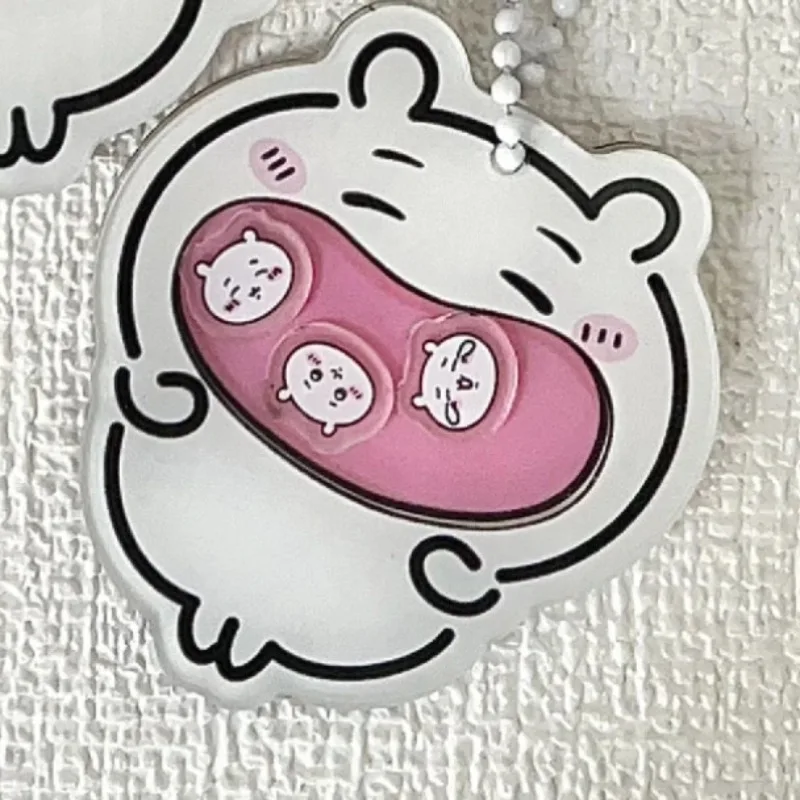 jiyi Acryl-Shaker-Schlüsselanhänger, Niedlicher Usagi Hachiware Jiikawa Taschenanhänger, Kawaii Sammler-Accessoire für Fans und Jugendliche – Detail 3