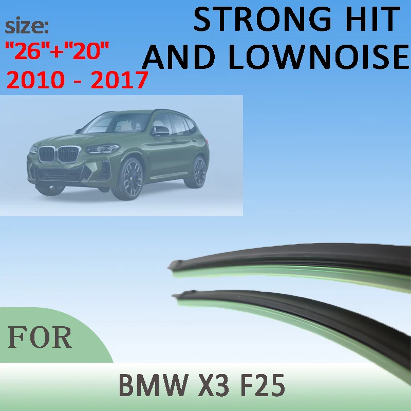 

Wiper Front Wiper Blades For BMW X3 F25 2010-2017 2011 2012 2013 2016 Windshield Windscreen Front Window 26"+20" Accessories
