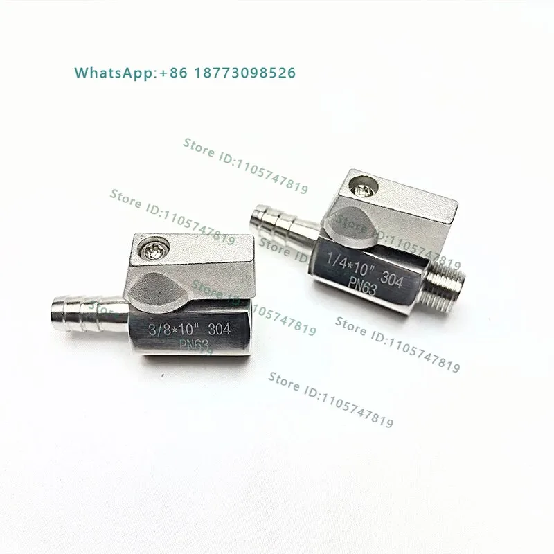 （1PCS）304/316 all steel short handle ball valve, small valve, gas flow control machine equipment, 4-point