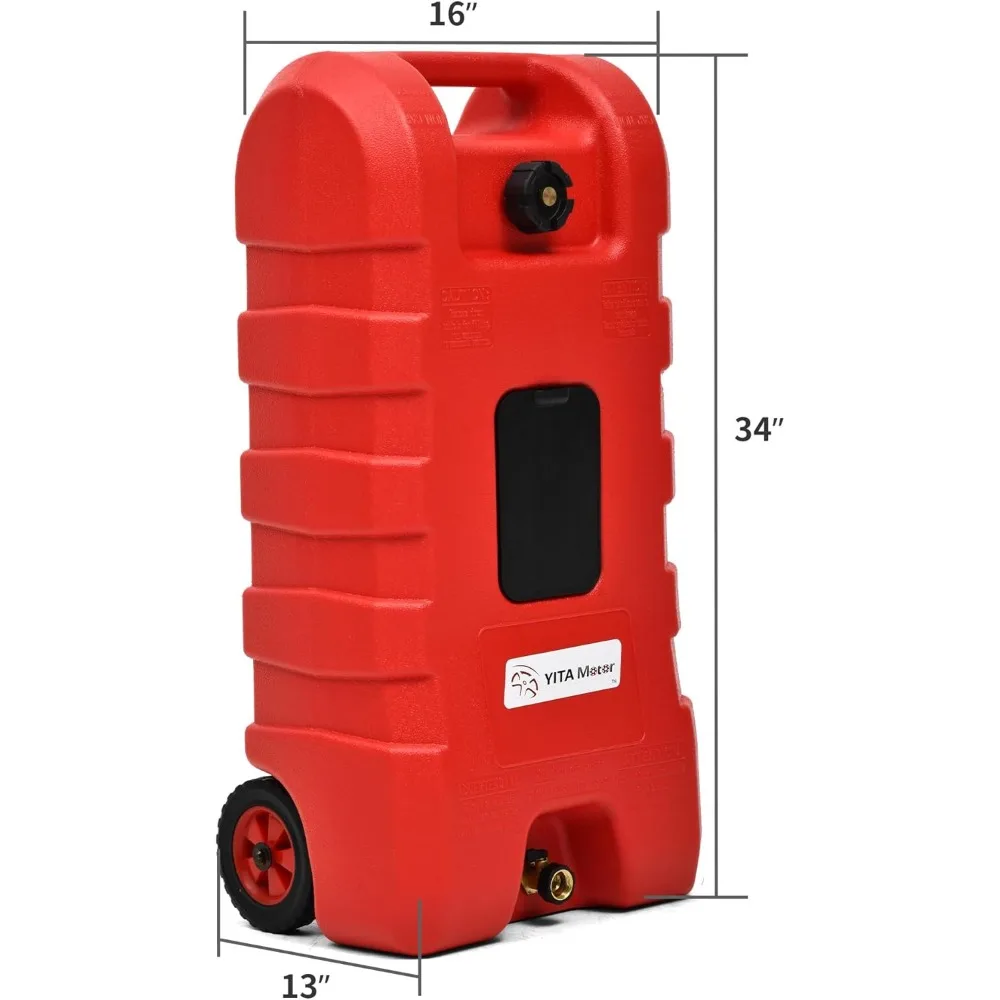 Fuel Caddy 15 Gallon, Fuel Transfer Tank, Portable Gasoline Diesel Fuel Tank with Manual Transfer Nozzle