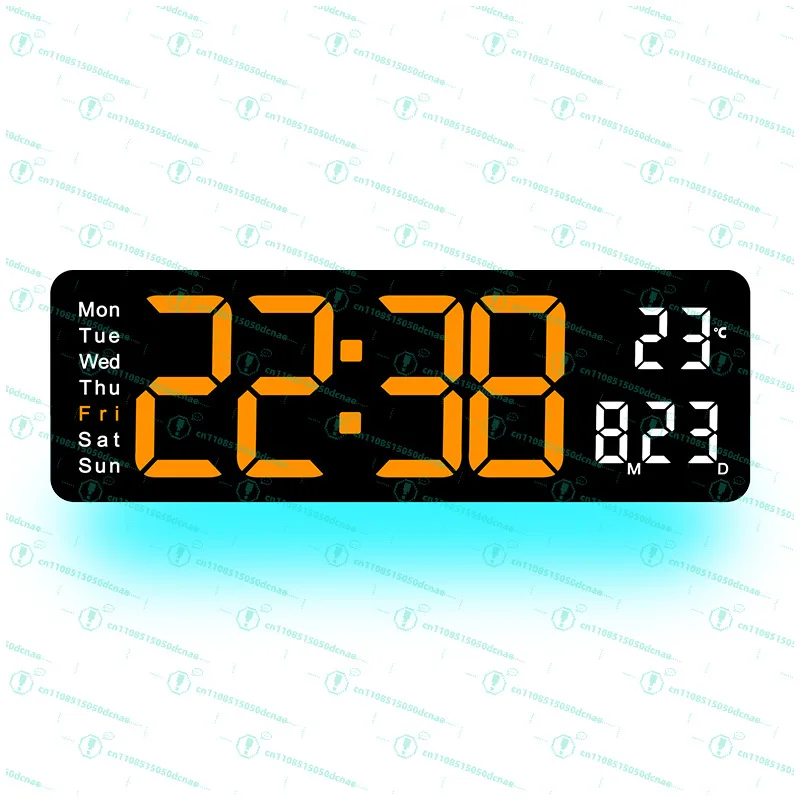 screen display living room simple wall clock new creative multi-function ambient light crossover battery powered