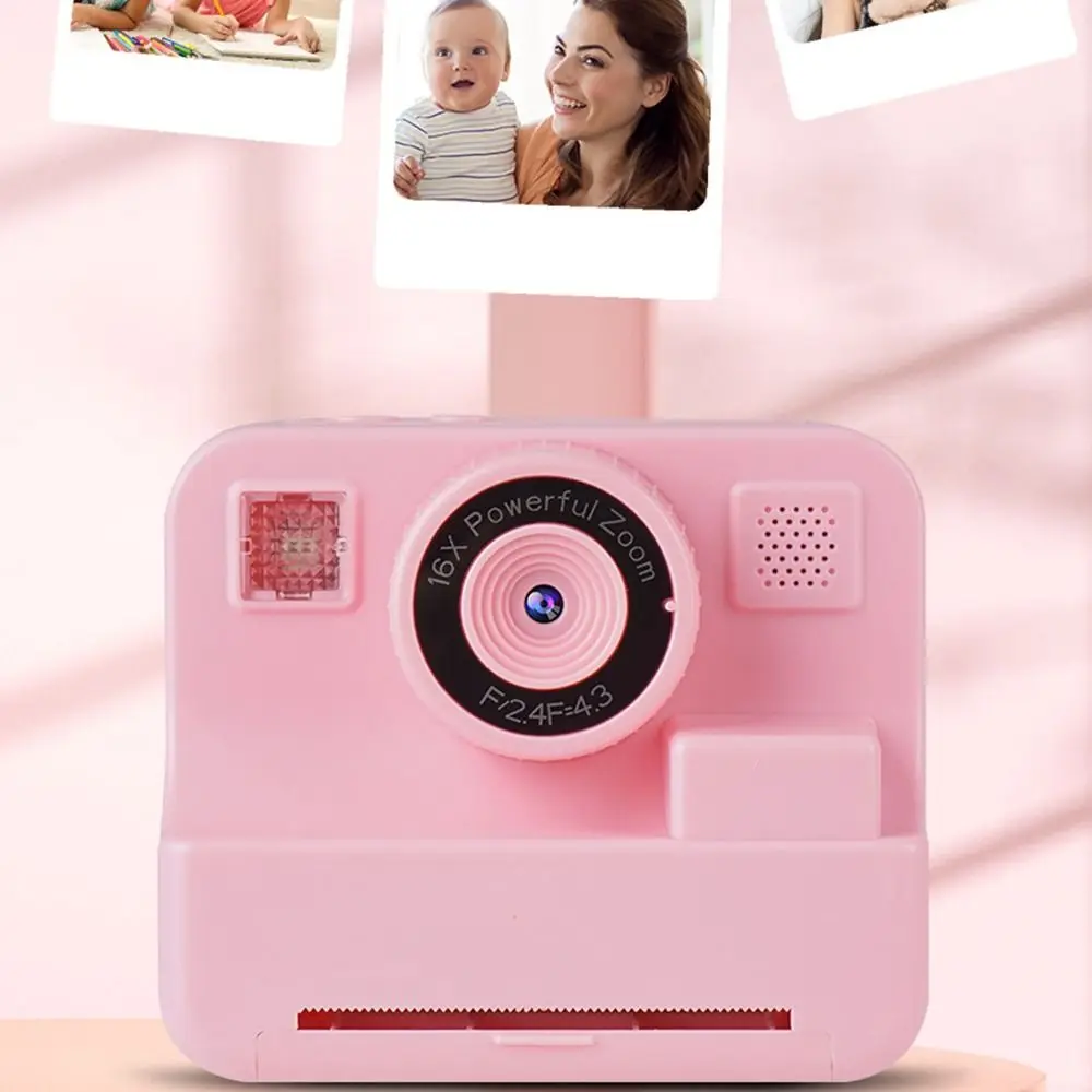 Cordón para cámara Digital para niños con pantalla HD de 1080p, cámara de impresión instantánea portátil, bolígrafo de Color de doble lente, juguete de impresión de fotos térmicas para exteriores