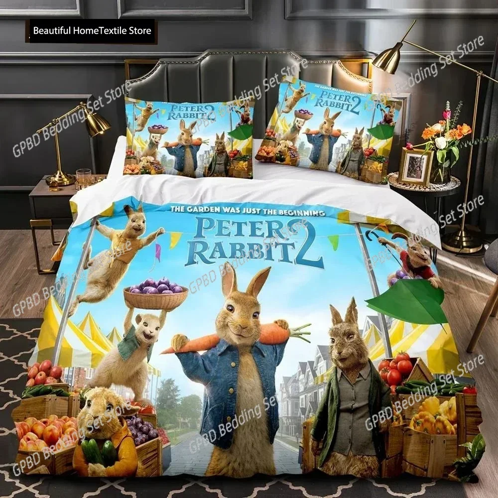 

Peter The Rabbit World Australia 3D NEW Duvet Cover Pillowcase Bedding Set Adult Boy Girl Bedroom Decoration Single Double Large