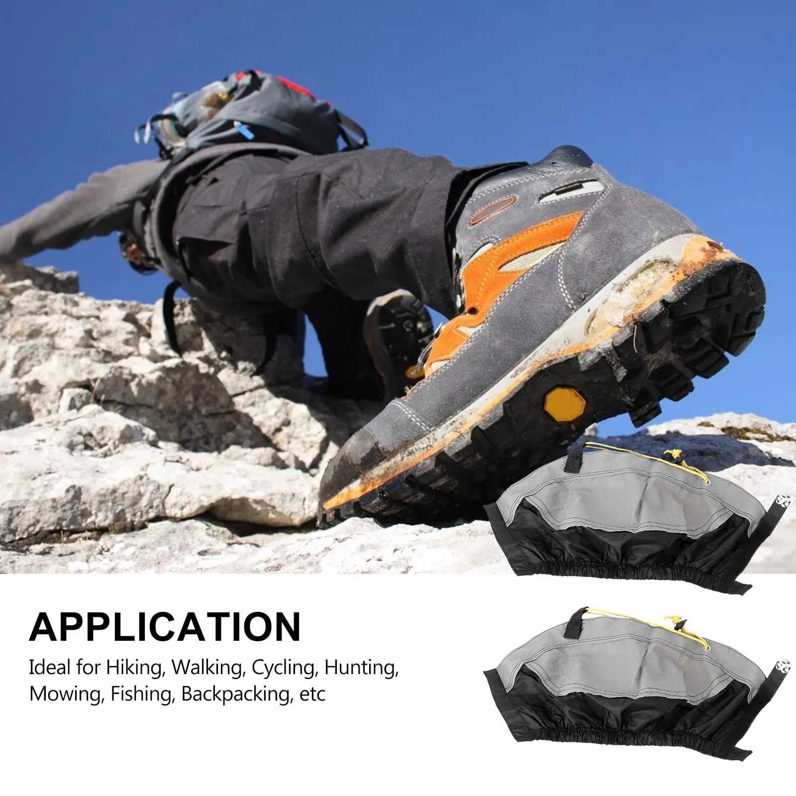 

Waterproof Gaiters Lightweight Breathable Outdoor Hiking Walking Shoe Covers Elastic Cord Ankle Protection Anti Snow Sand