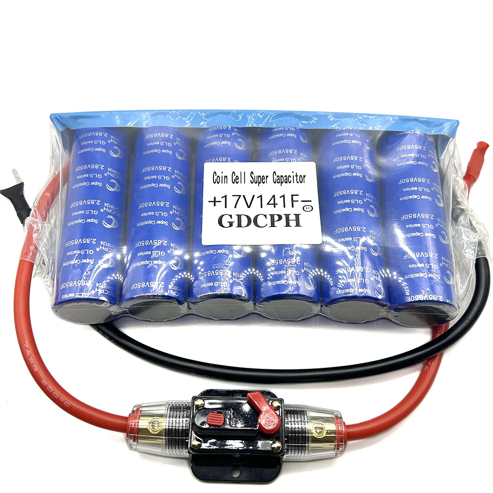 GDCPH 17V141F Supercapacitor Module Automotive Rectifier Auxiliary lighters 2.85V850F Super Capacitor Backup Power Supply