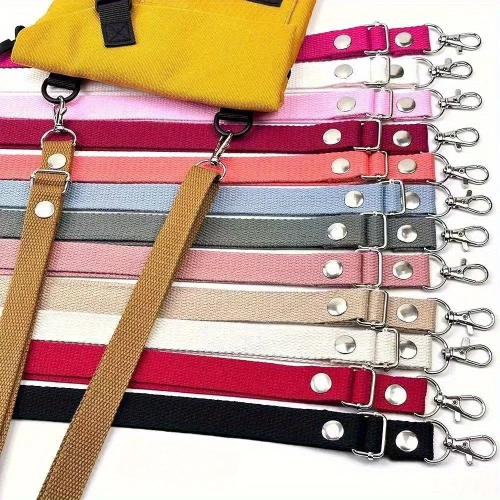 

DIY Adjustable Shoulder Straps Bag Straps Accessories Color Canvas Webbing Backpack Straps Simple and Versatile Solid Colors