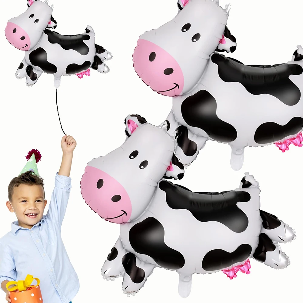 36inch Cow Print Balloons 2/4Pcs Balloon Animal Balloons Balloons Mylar Balloons For Cow Themed Boys Girls Birthday Party Decor