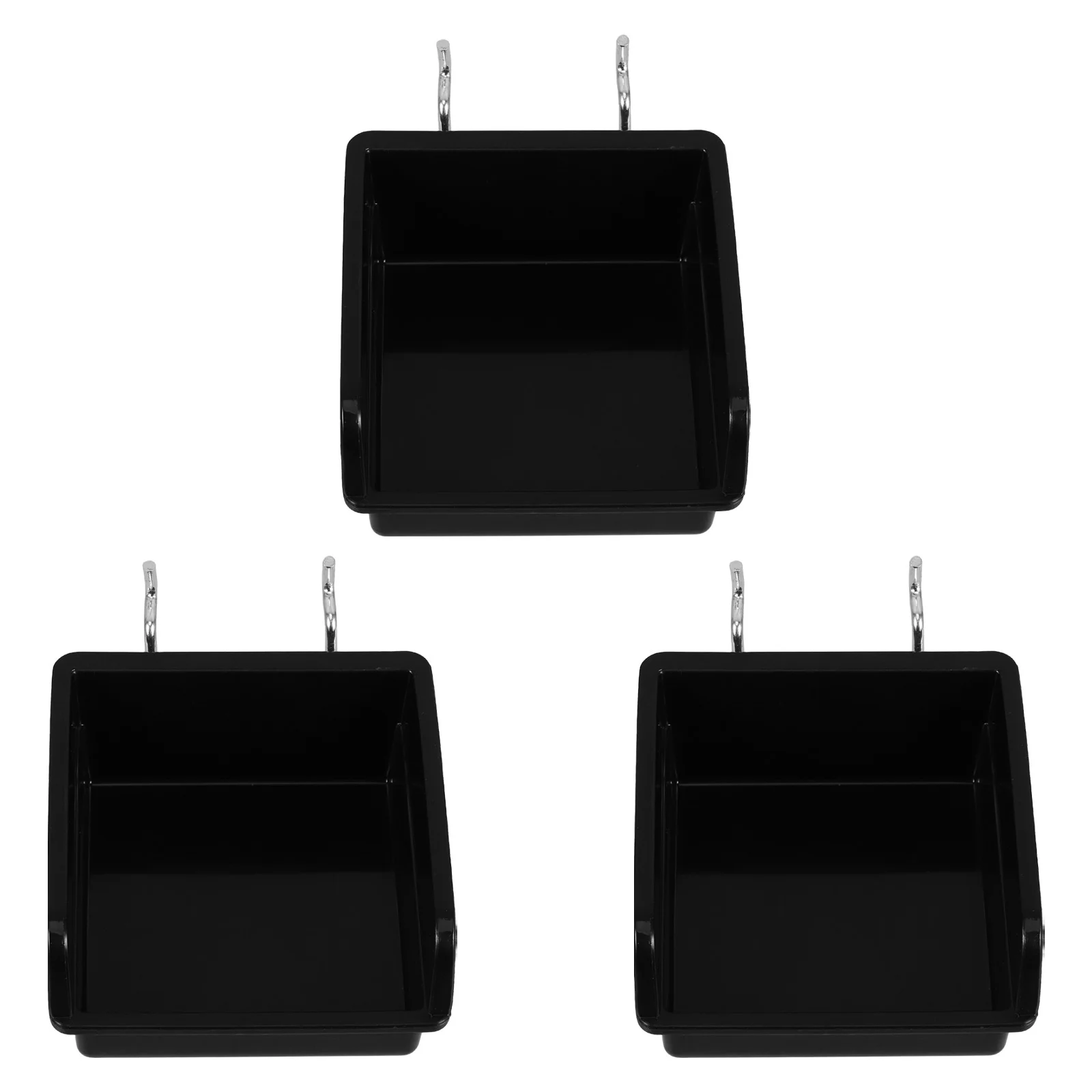 

3pcs Heavy-Duty Anti-Static Thickened Square Hole Pegboard Storage Bin For Tools Hardware Organizer Workshop Garage Office