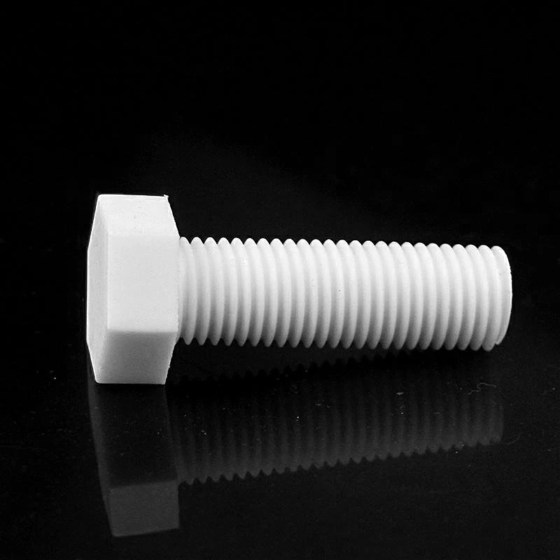 M3-M8 White PP Hex Head Insulated Plastic Bolts Electrical Thermal Insulation Screws for PCB Equipment