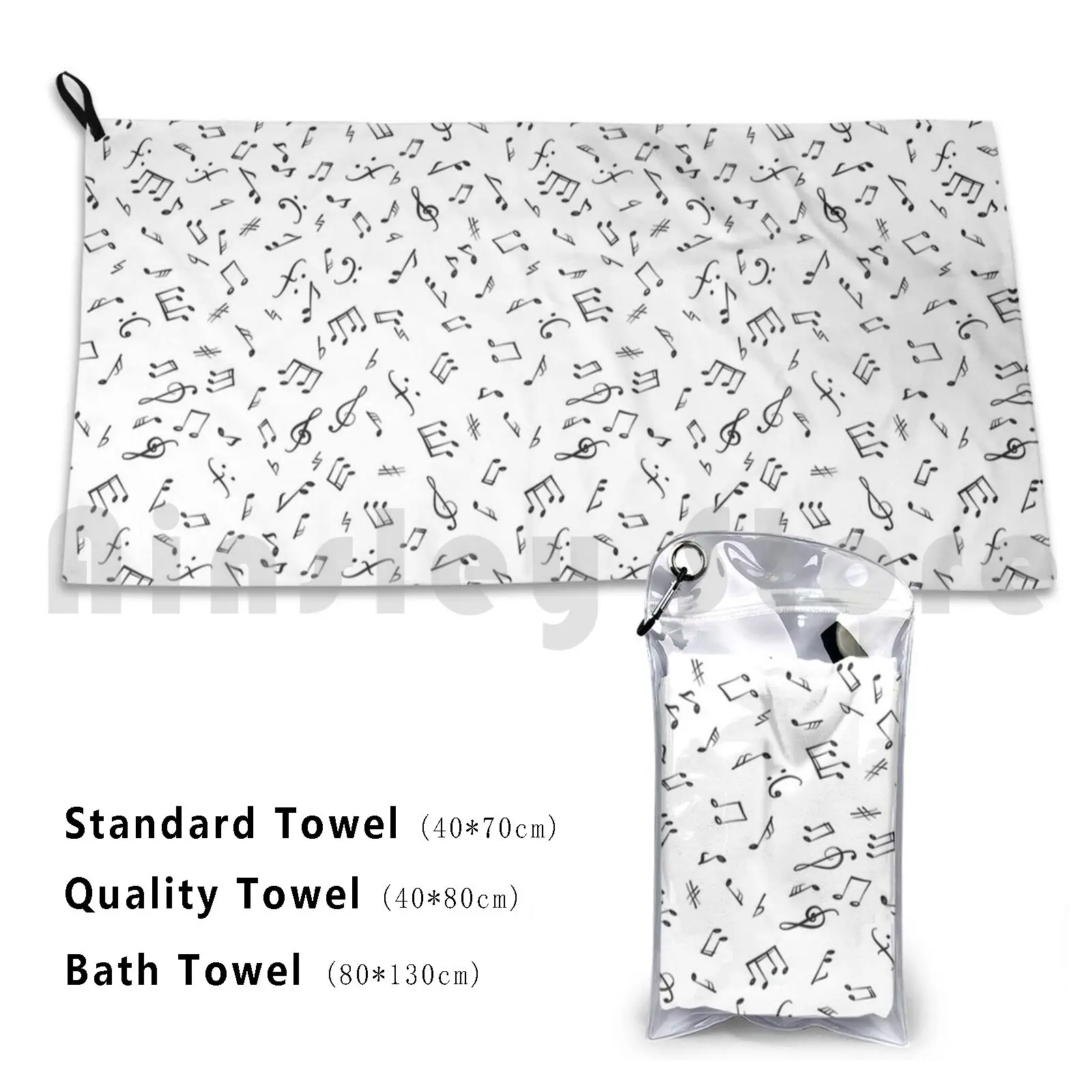 

Music Pattern | Note Instrument Musical Listening Bath Towel Beach Cushion 402 Music Headphones Dance Dancing