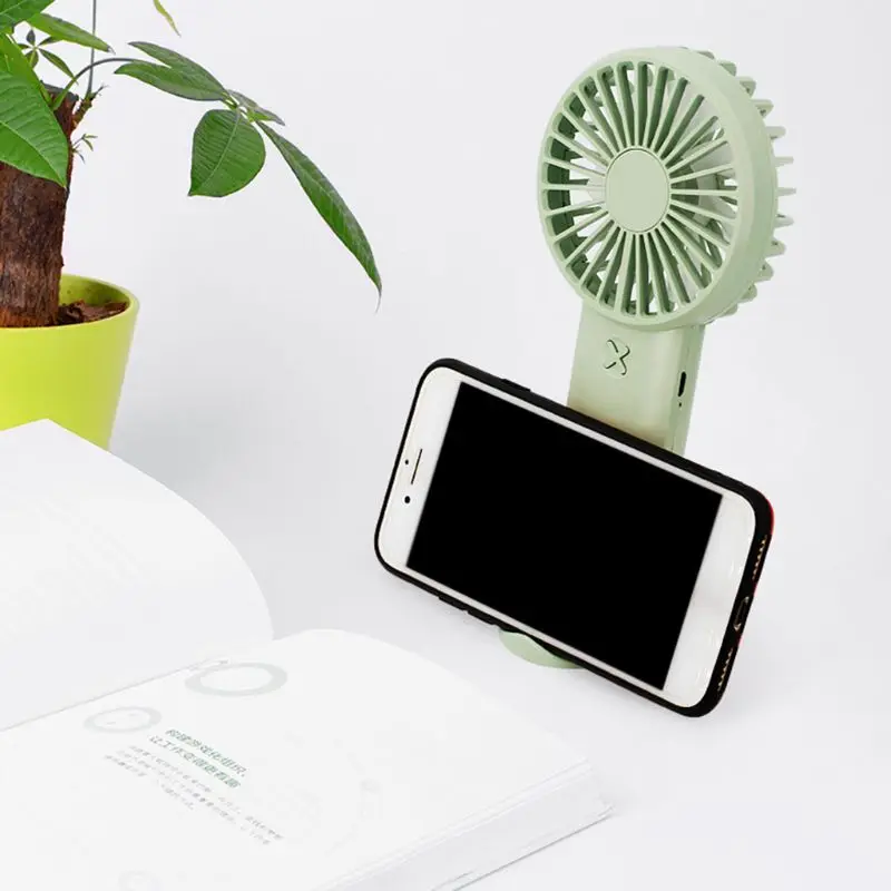 Ручной мини-вентилятор USB Настольный тихий вентилятор 3 скорости Персональный охлаждающий вентилятор с подставкой для телефона