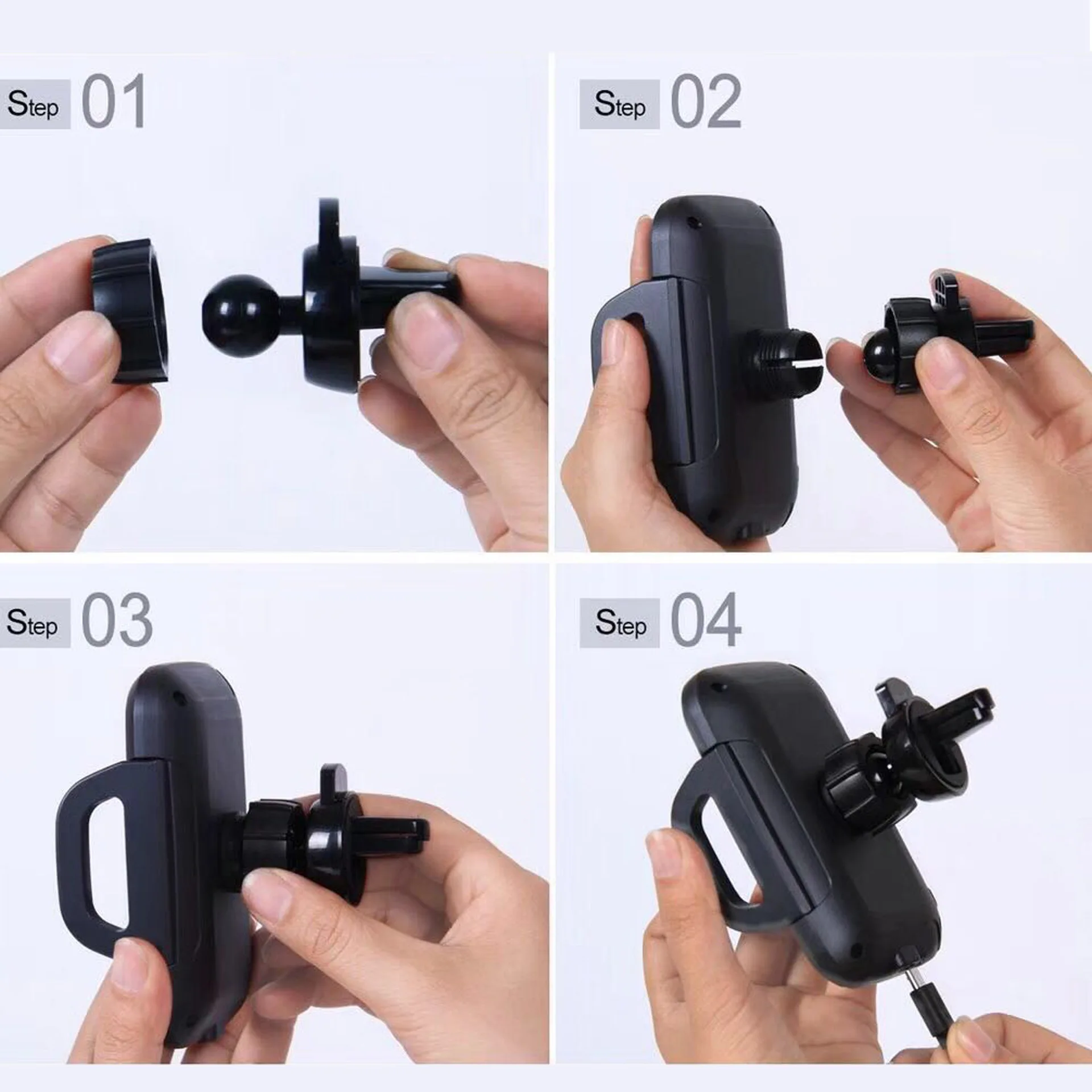 6pcs/lot  Universal Car Air Outlet Clip Car Air Conditioner Air Outlet Fixing Mount Holder BaseMobile Phone Bracket Accessories