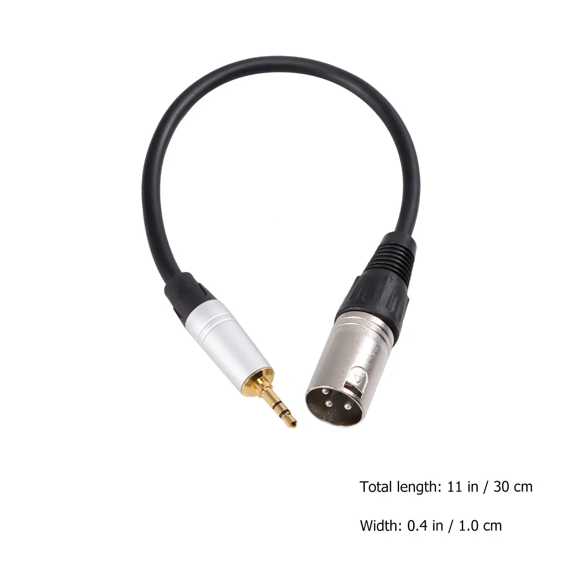 

3.5Mm Mono Female To Xlr Male Audio Cable 0.3M Black Shielded Gold Plated Splitter For Stereo Microphones Camera Pc Karaoke Mic