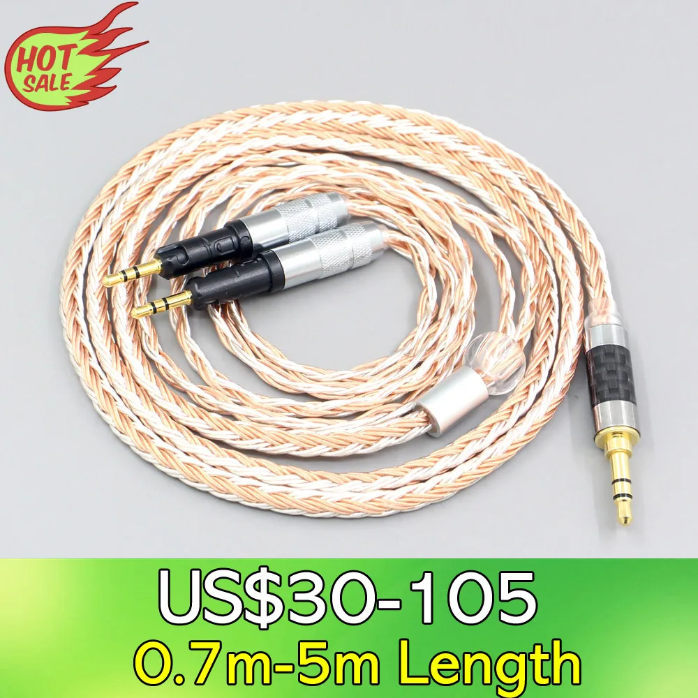 

LN007470 6.5mm 4.4mm 2.5mm XLR 16 Core OCC Silver Plated Mixed Headphone Earphone Cable For Audio-Technica ATH-R70X