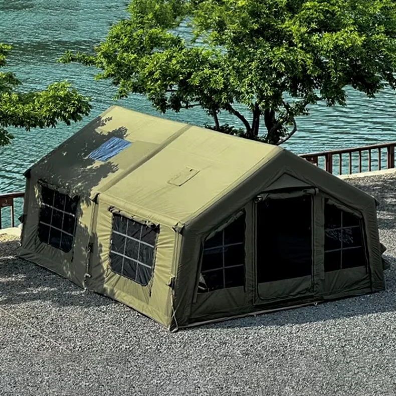 

OEM Professional Factory Wholesale Large Space Ventilation Waterproof 5 + Person Tent Family Inflatable Air Outdoor Camping Tent