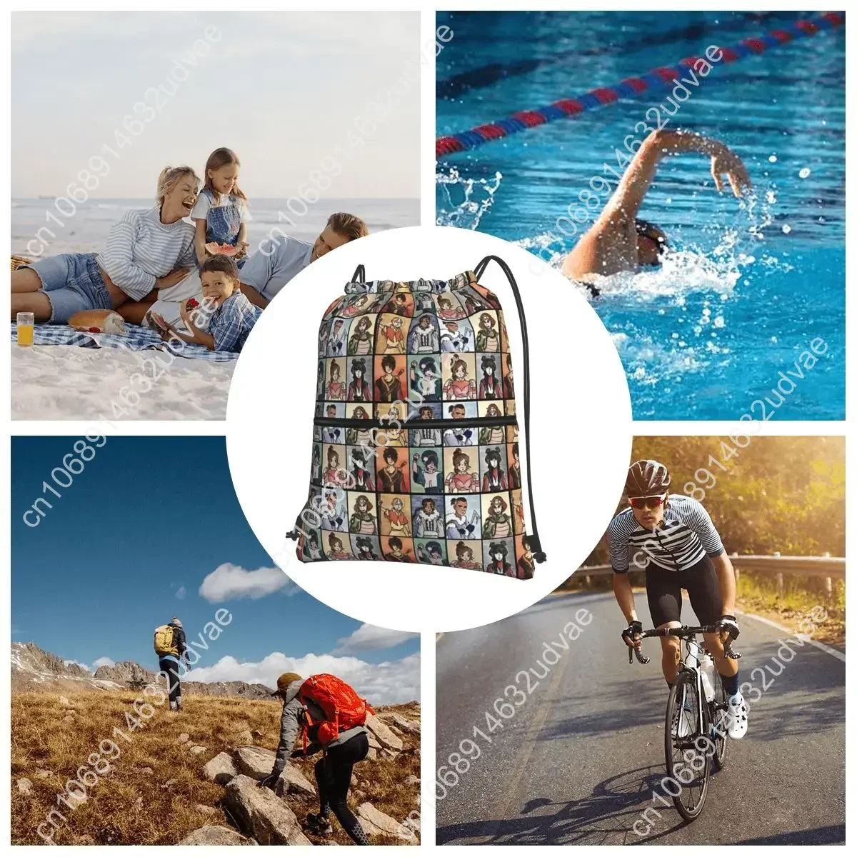 The Last Paintbender Team Avatar Ultimate Backpacks Drawstring Bag Drawstring Bundle Pocket Shoes Bags For School Students