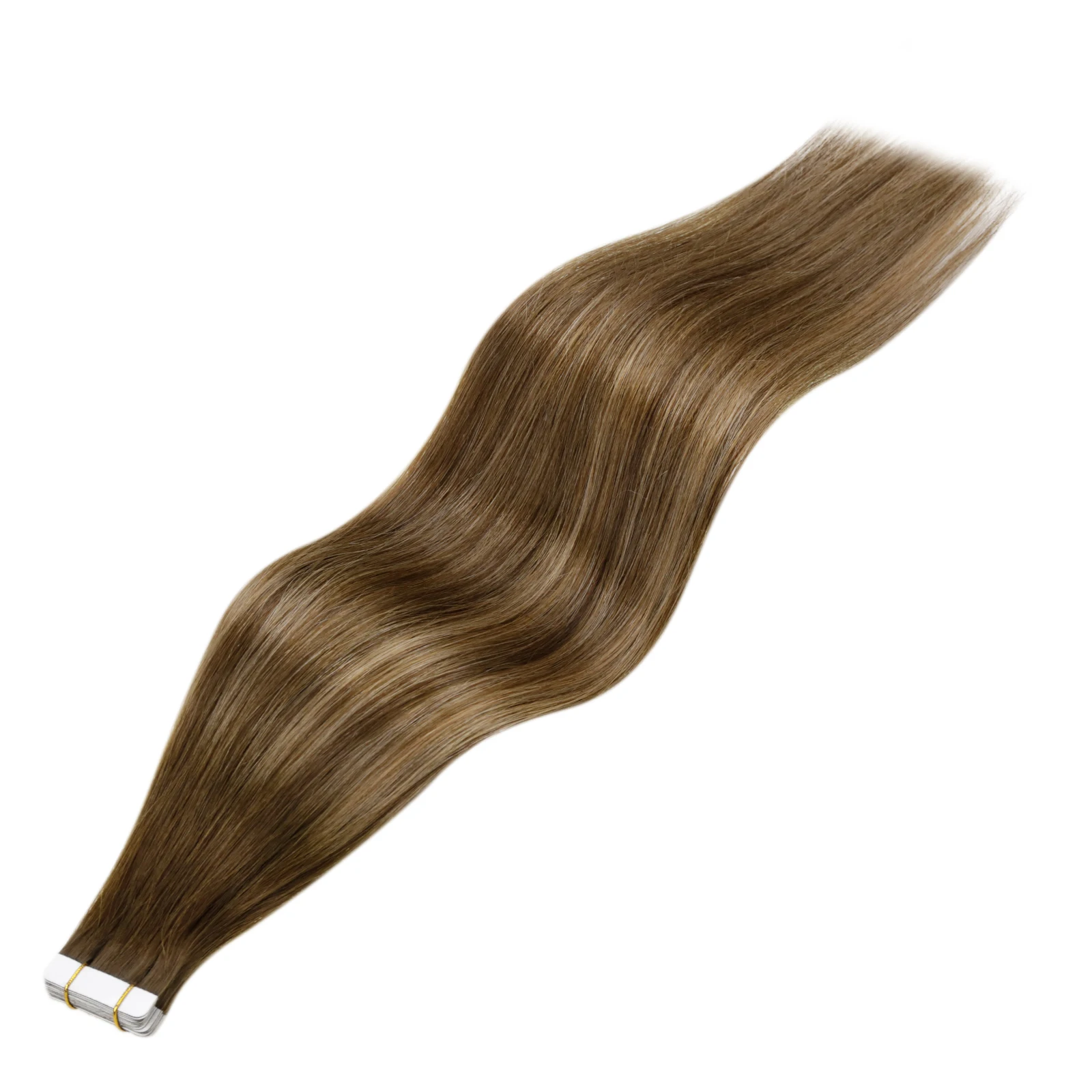 Laavoo Tape in Human Hair Extension 12-24inch 40pcs Real Straight Brazilian Human Hair PU Skin Weft Human Hair Remy Tape in Hair