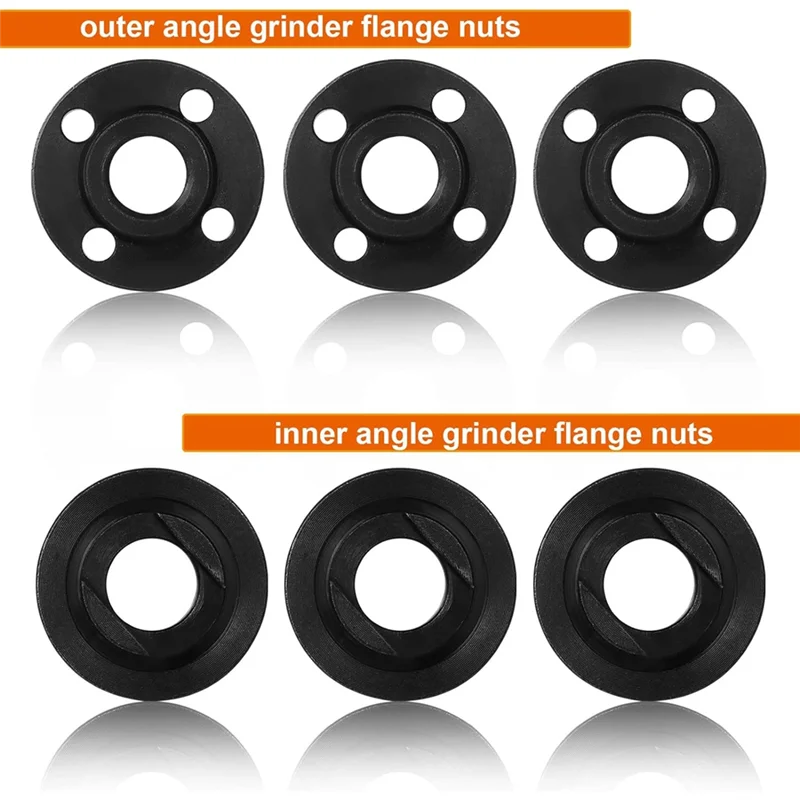 

12Pcs Angle Grinder Flange Nuts 5/8Inch-11,With 2Pcs Spanner, Angle Grinder Flange Replacement Angle Grinder Attachments