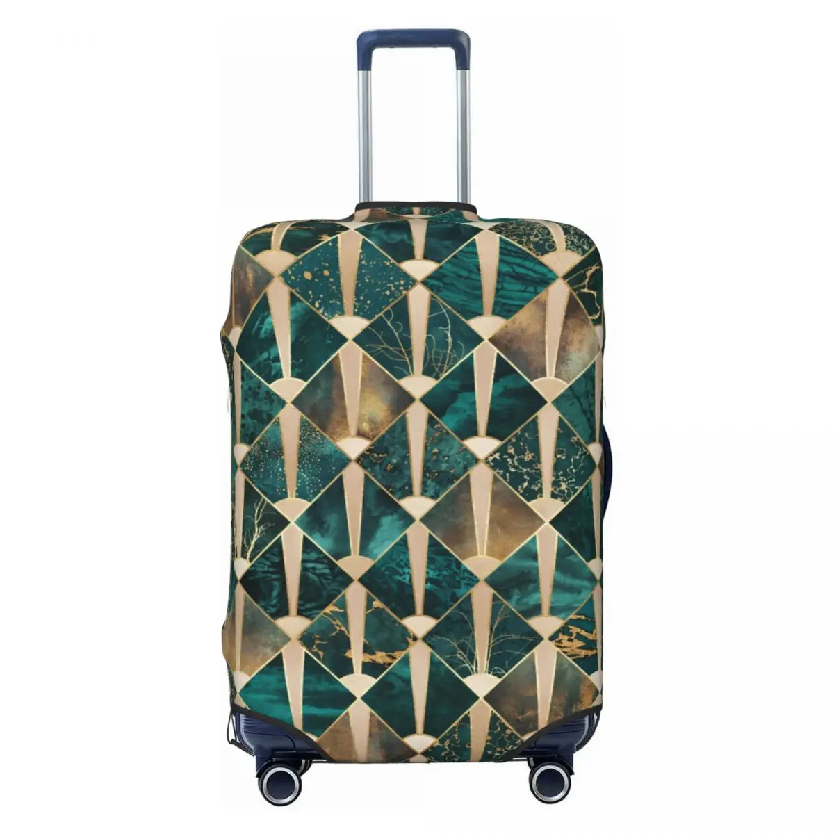 

Custom Modern GeometricArt Deco Luggage Cover Protector Cute Travel Suitcase Covers for 18-32 Inch