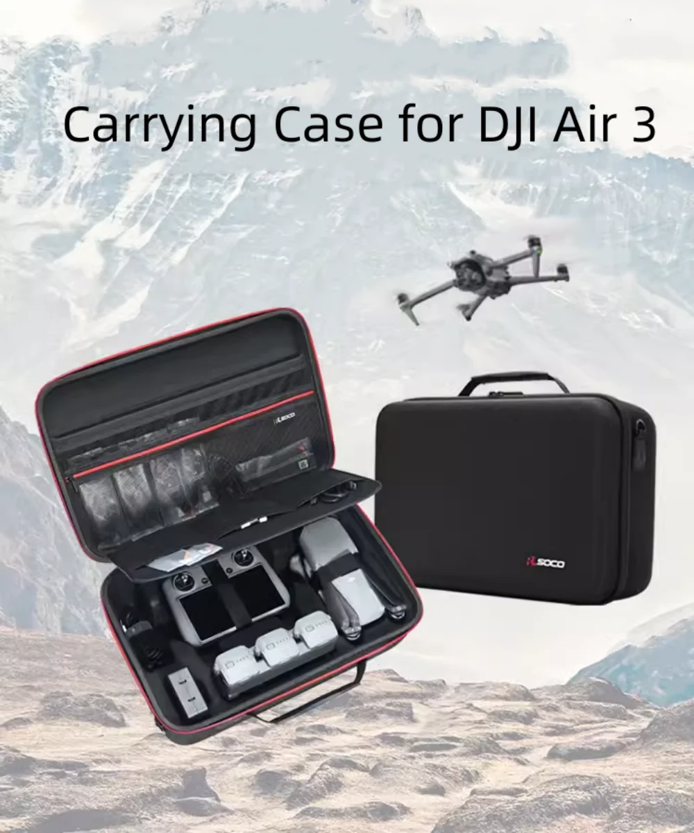 

Air 3 Hard Case Waterproof Carrying Case for DJI Air 3, Waterproof Pressure Resistant Triple Layer Waterproof Hard Carrying Case