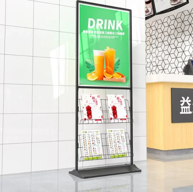 

Стойка-дисплей для брошюр Bincheng: оптовая продажа напрямую с фабрики, напольная, металлическая, для журналов и брошюр, складная, простая сборка