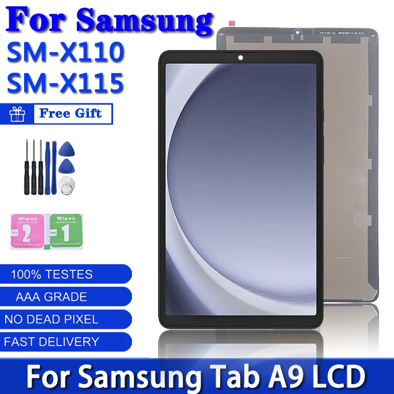 

Pop 8.7 Inch For Samsung Tab A9 SM-X110 SM-X115 LCD Display Touch Screen Digitizer Glass Panel Assembly X110 X115 Display