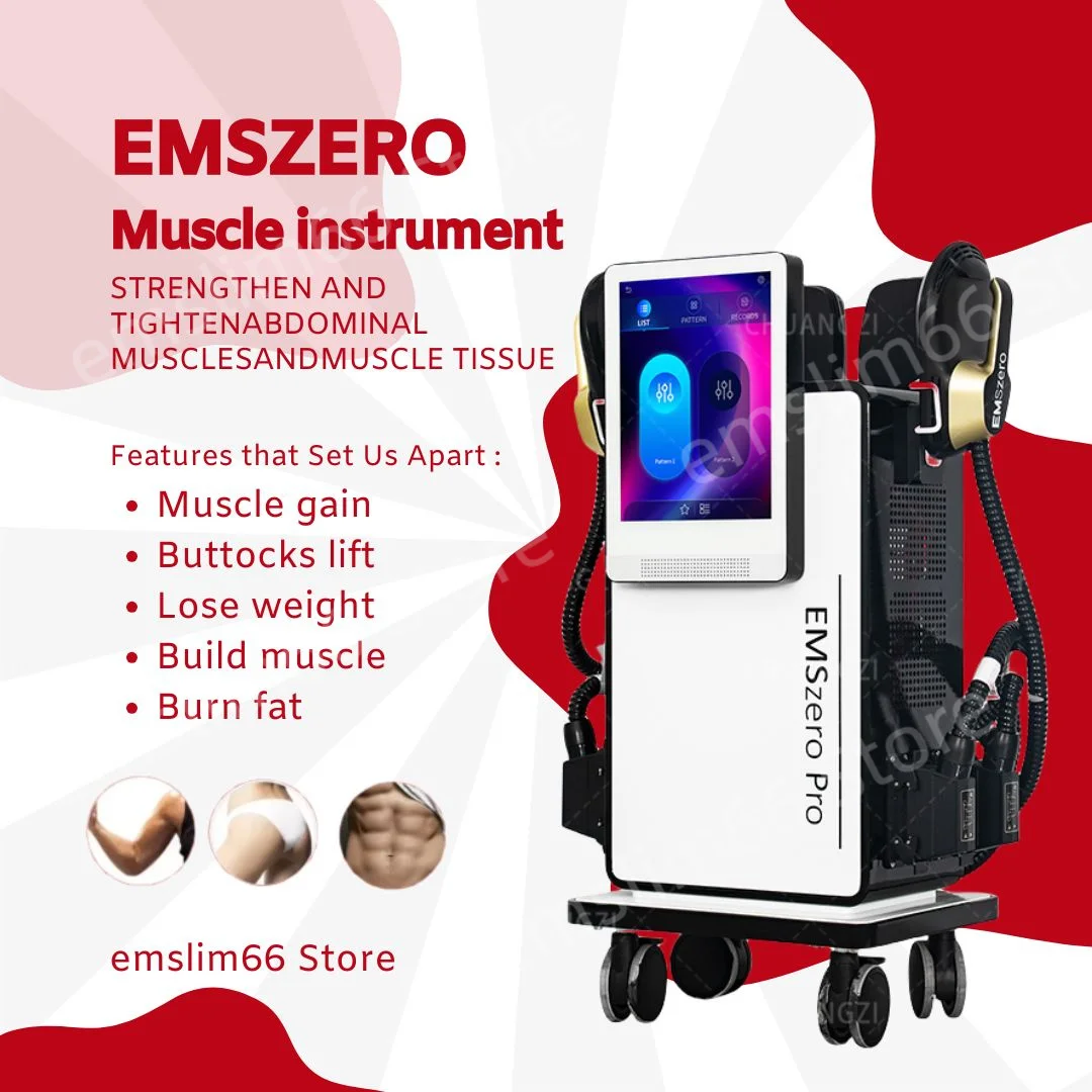 

EMSzero EMS Slimming Professional 5 Handles EMS Muscle Stimulator Body Sculpting Machine 6500W 200HZ with Pelvic Floor Pad