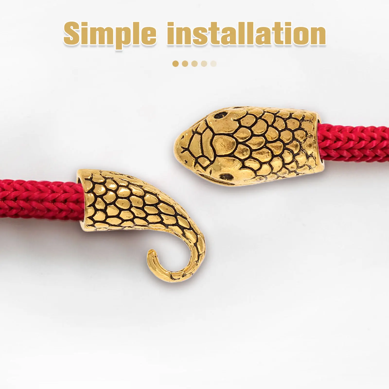 Conector de Joias Retro com Fecho de Cobra, 12 Peças, Acessórios para DIY, Colares e Pulseiras, Ganchos Extensor