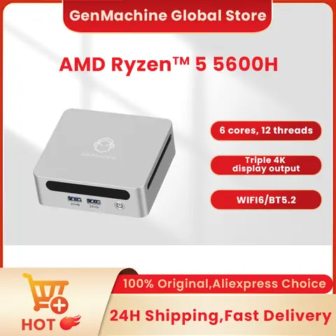 AMD Ren5000 5300U 5475U 5600H 5625U Windows 11 Ryzen DDR4 3200Mhz Wifi6 HDMI Mini PC Diy Gaming Computer GenMachine Mini PC