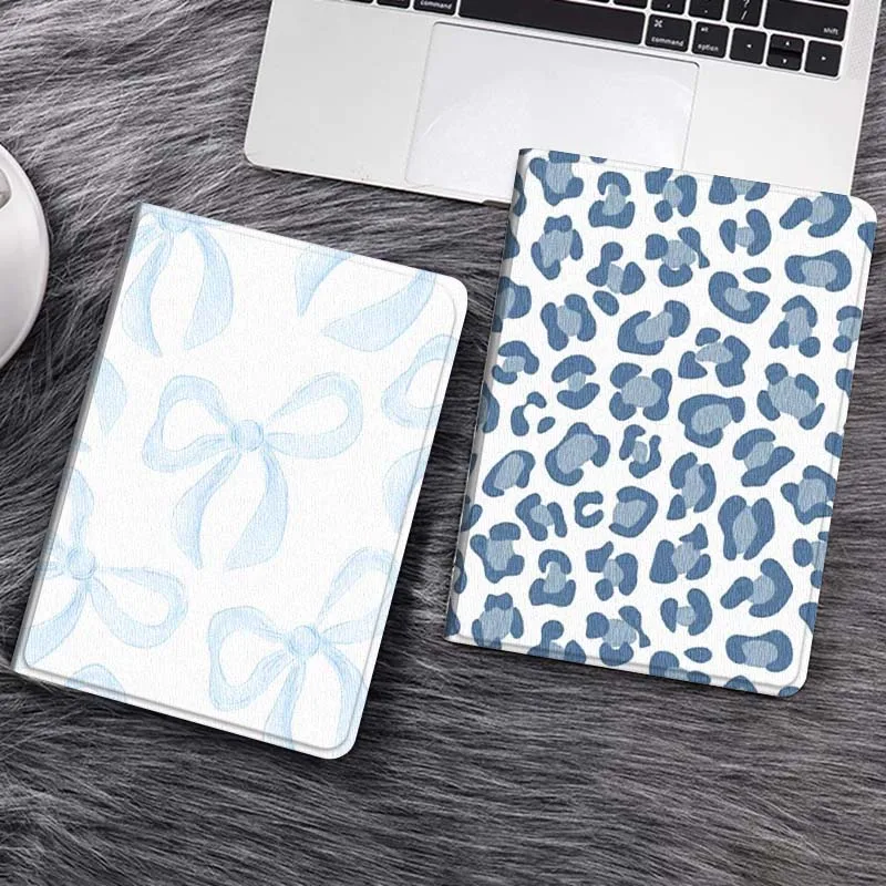 

Чехол для планшета с мультяшным синим бантом для Samsung Tab Galaxy S6 S11 A A7 A8 A9 A11 10.1 10.4 10.5 Plus Lite, подарок