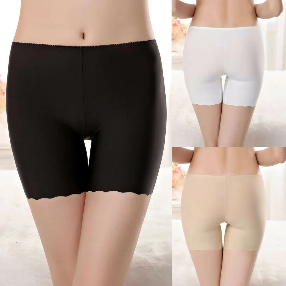 Pantaloncini da donna intimo pantaloni di sicurezza elastici morbidi a vita alta sotto i Leggings pantaloncini intimo Casual traspirante Anti sfregamento