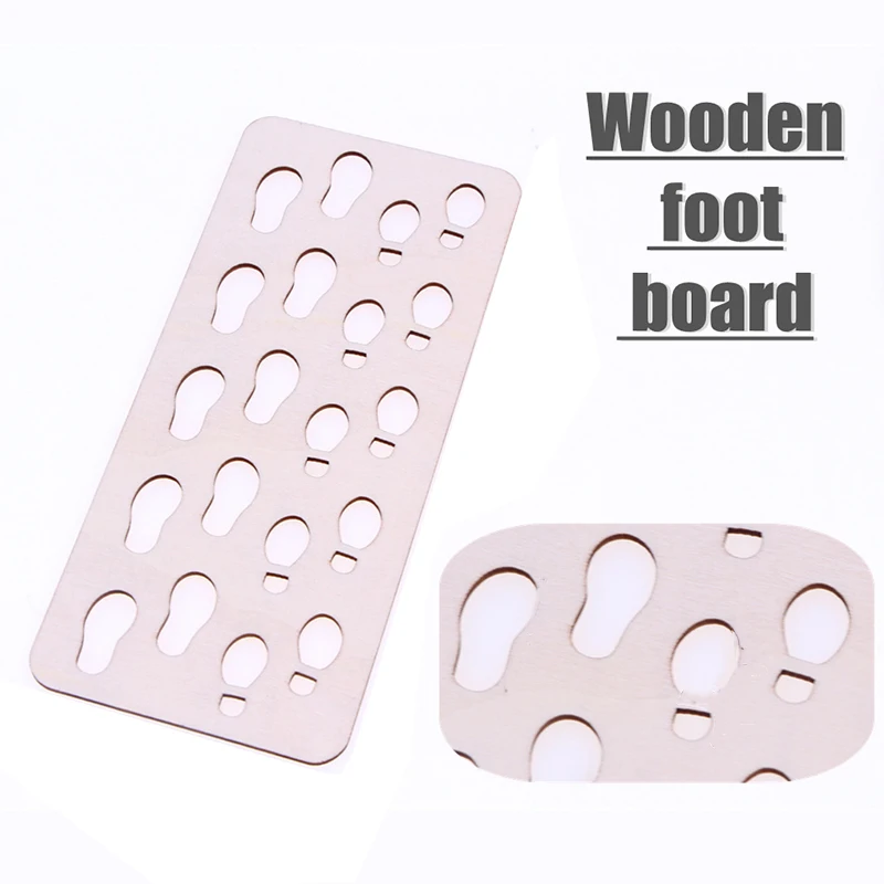 1Pc 1:6 Dollhouse Miniature Wooden Foot Pad Floor Rug Footpad Model Furniture Ornament Living Scene Decor