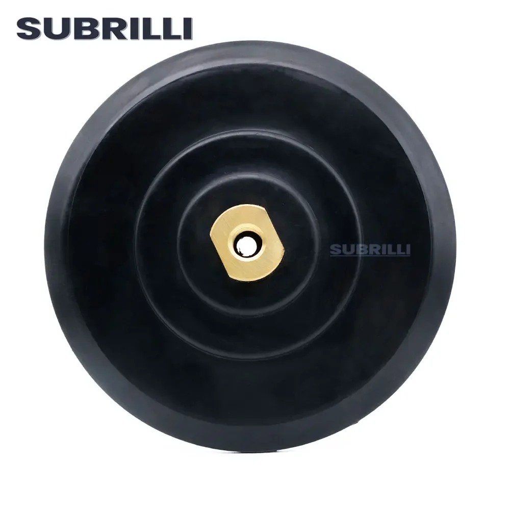 Subrilli 7 Polegada almofada de apoio de borracha 180mm gancho & loop almofada de apoio para lixar roda de polimento m14 5/8 "-11 rosca suporte traseiro