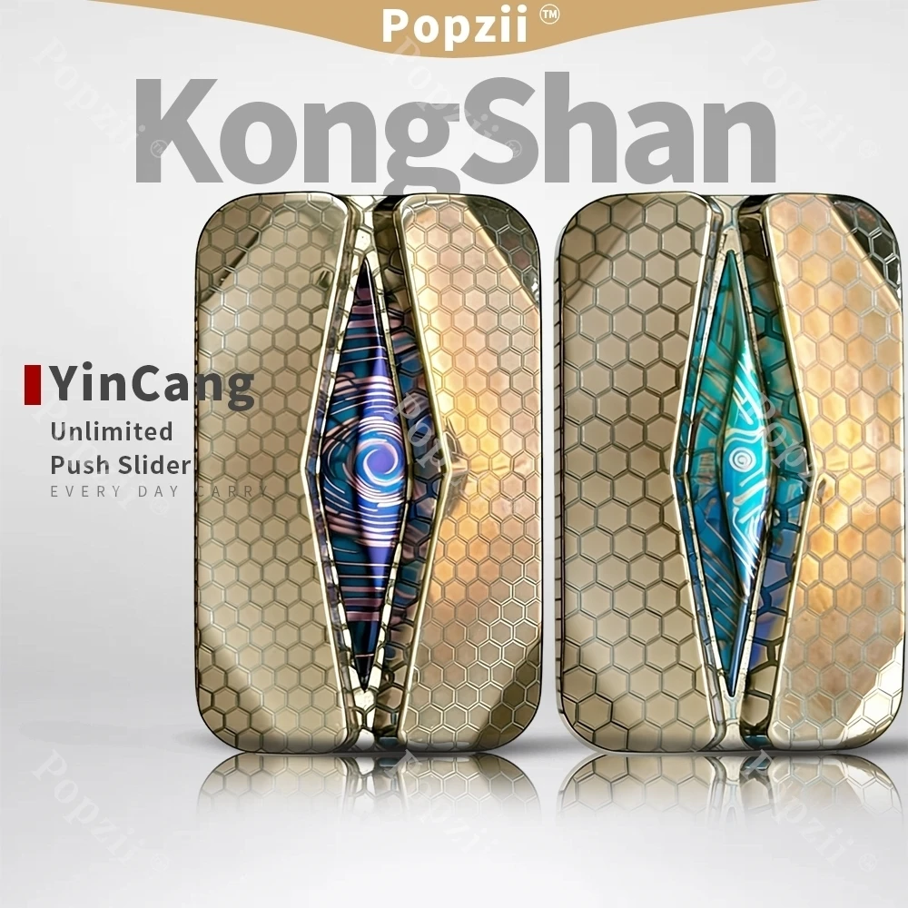

YINCANG EDC KongShan Unlimited Push Slider DIY: Сверхпроводящие гравированные фиджет-игрушки для пальцев, трюки с пальцами, EDC-флипперы, игрушки от тревоги