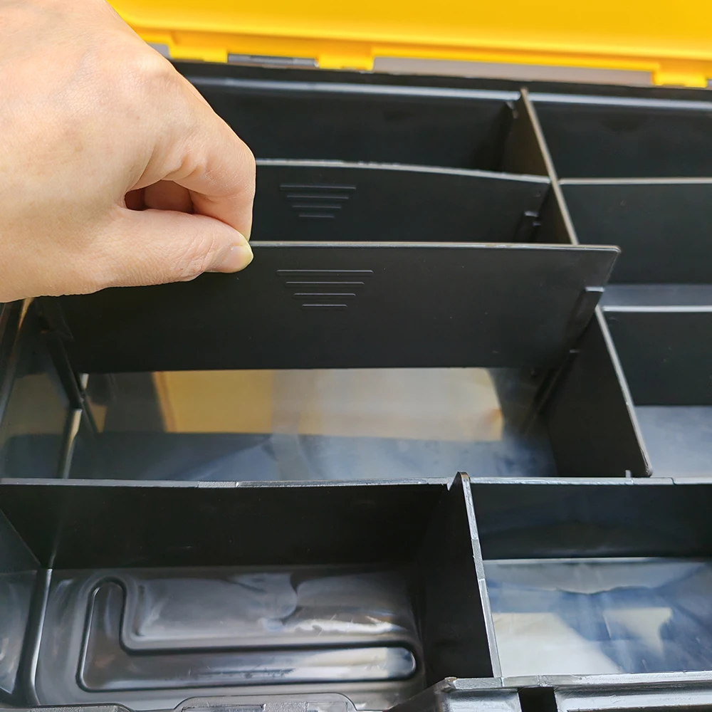 Luya Doppelschichtiger Angelkoffer, Große Kapazität Zubehörbox, Aufbewahrungsbox für Kunstköder und Werkzeugteile – Detail 6