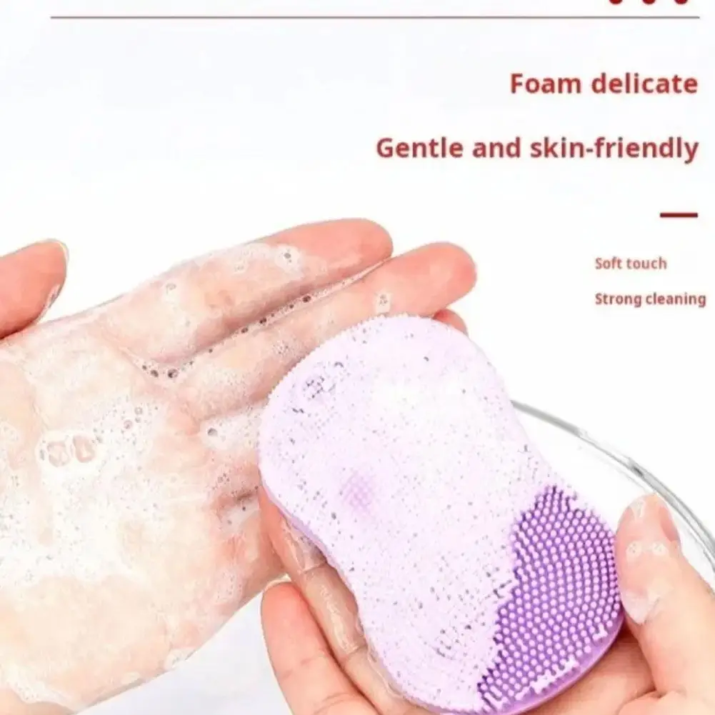 Face Scrubber Mini Facial Brush Silicone Wash Exfoliator Finger Glove Pads Handheld Cleansing Brushes Tool Skin Care Deep Clean