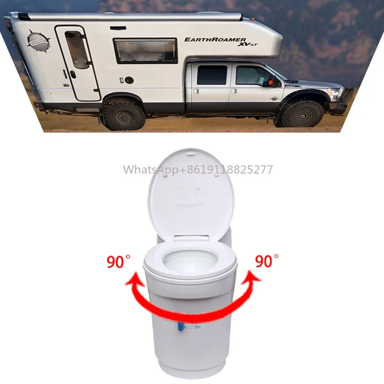 Electrical camper RV toilet bowl is made of lightweight PP material for  Comfort room Toilet with Electric Flush