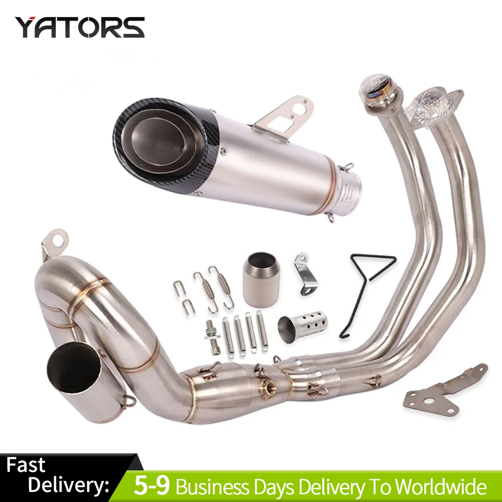 

For Yamaha MT-07 YZF-R7 FZ07 Whole Exhaust Pipe System Header Pipe Tail Muffler Exhaust Systems