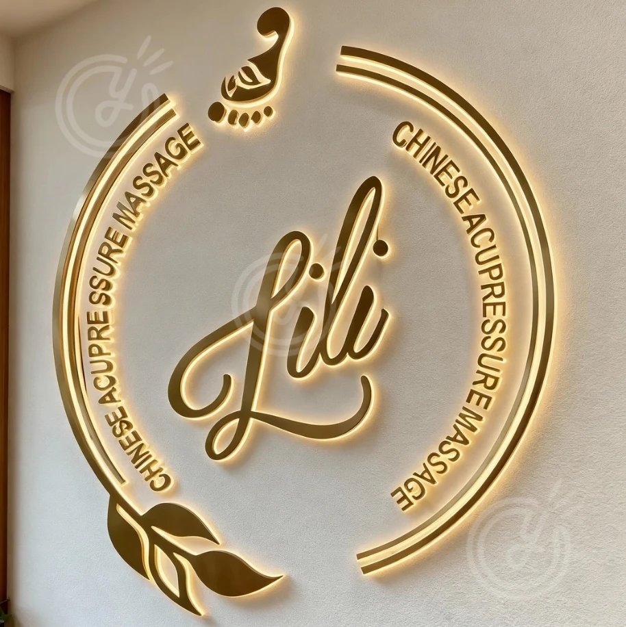 Custom Business Sign Letters 3D Salon LED Signboard Hangul Backlit Large Metal Aesthetic Illuminated Logo Advertising Clinic Lit