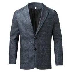 British's Style Vintage Plaid Blazer Men Casual Slim Fit Suit Jacket Button Business Social Blazer Plus Size M-3XL Hombre